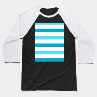 Dark white light blue stripes pattern Baseball T-Shirt